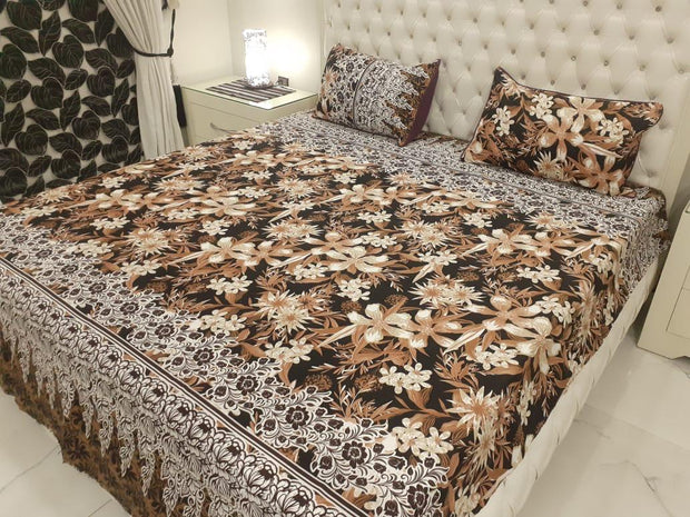 Cryta Cotton Bed Sheet - King - 3pcs - CSB138