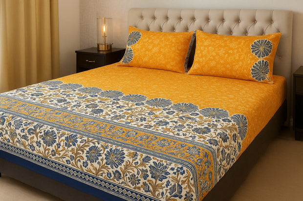 Cryta Cotton Bed Sheet - King - 3pcs - CSB235