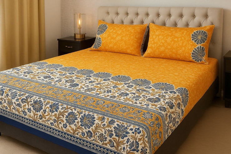 Cryta Cotton Bed Sheet - King - 3pcs - CSB235