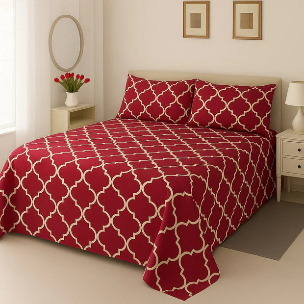 Cryta Cotton Bed Sheet - King - 3pcs - CSB395