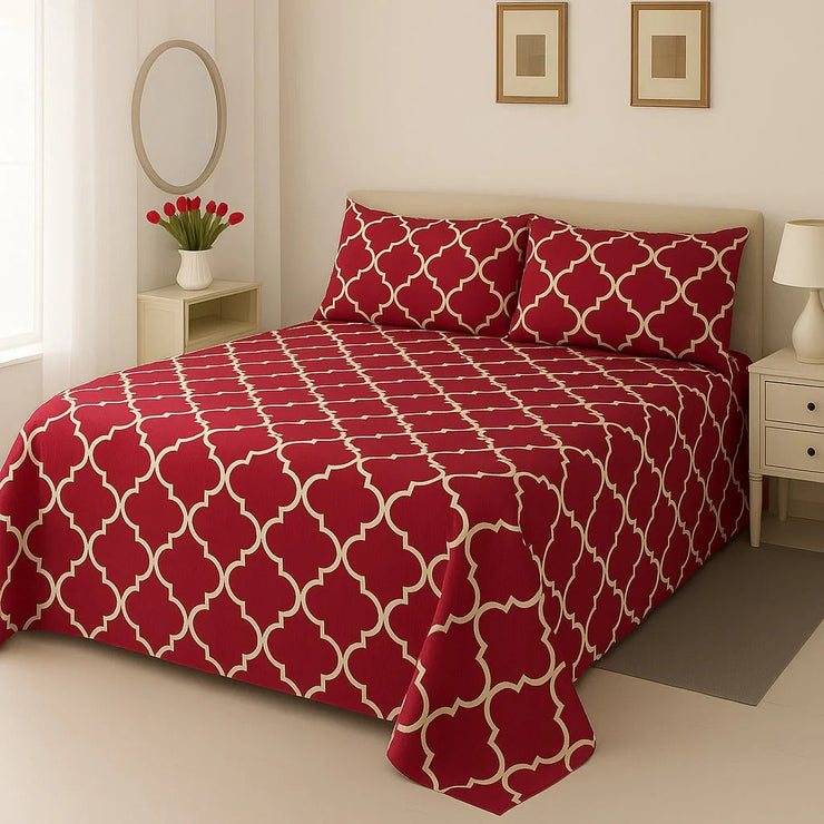 Cryta Cotton Bed Sheet - King - 3pcs - CSB395