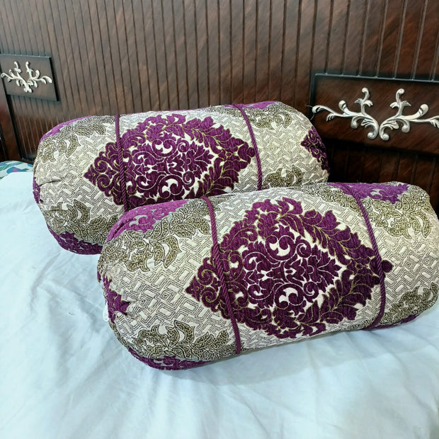 Velvet Jackard Around Pillow Covers-APC-02