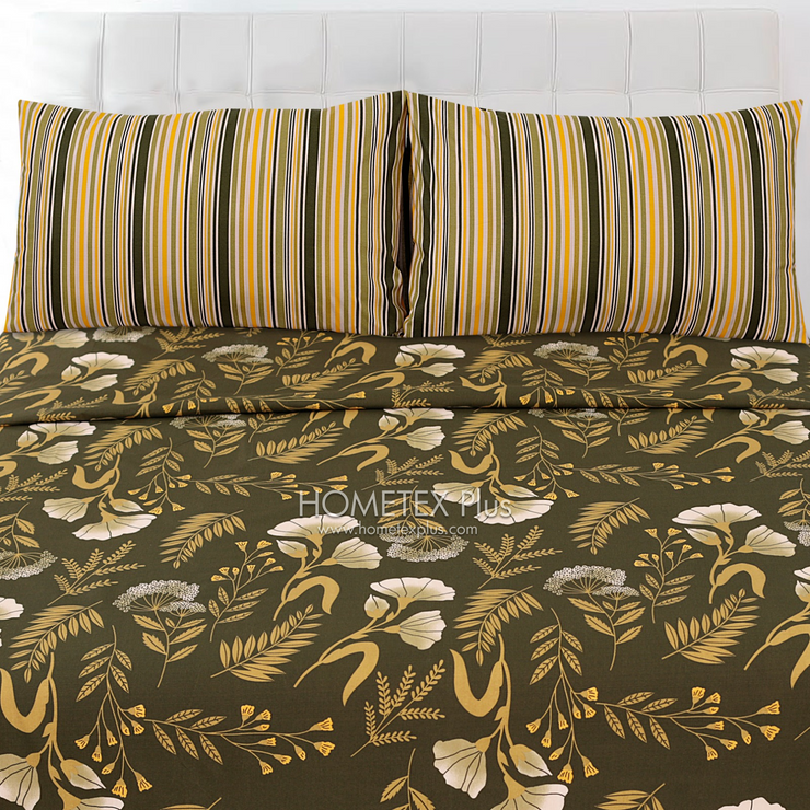 Dexuro Pure Cotton Bed Sheet - King - 3pcs - DBS291