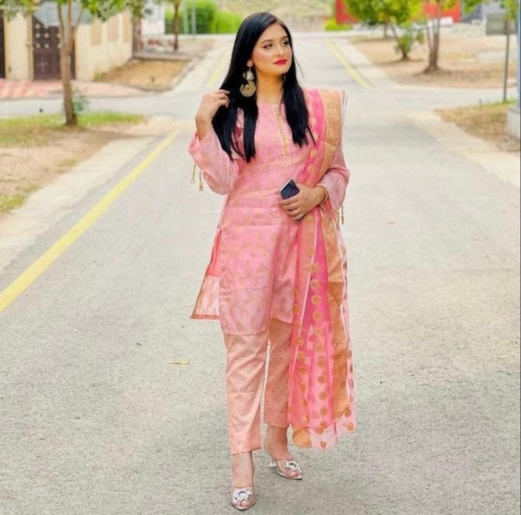 Banarsi Lawn Jacquard- Unstitched - 3pc - BLJ01