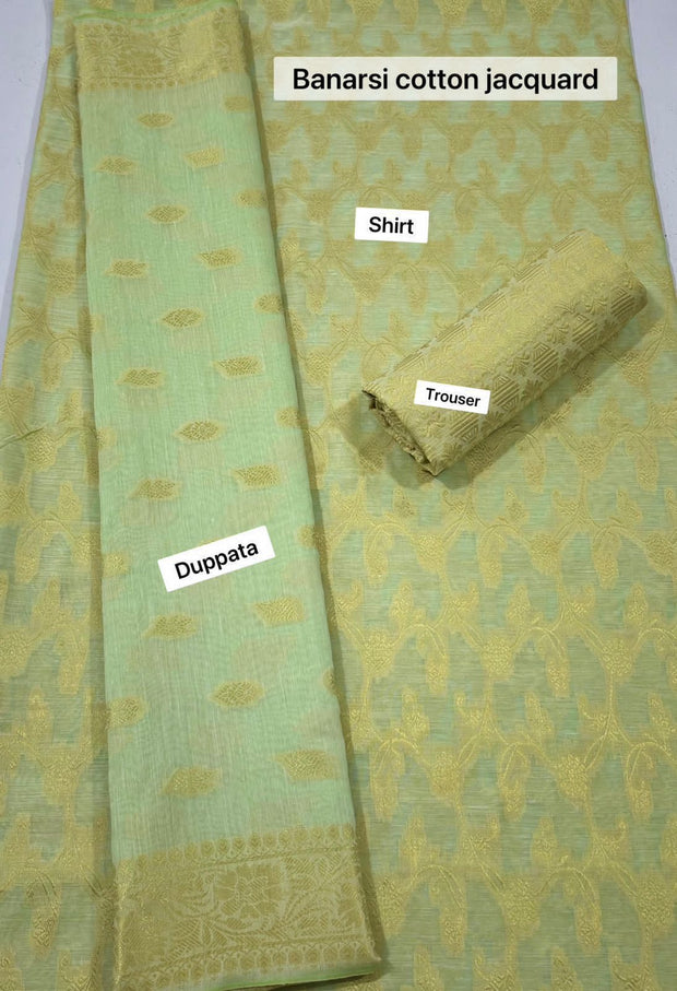 Banarsi Lawn Jacquard- Unstitched - 3pc - BLJ03