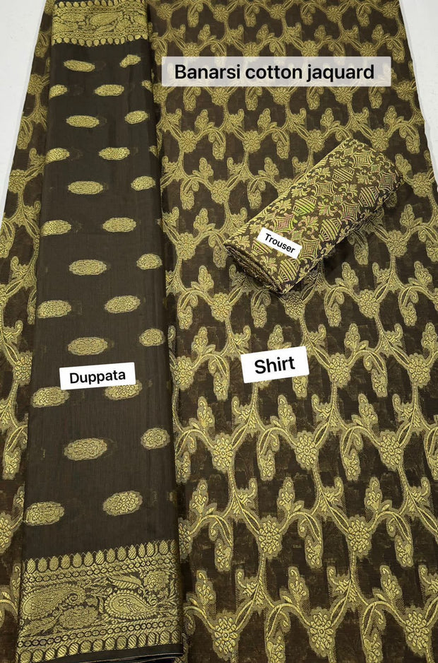Banarsi Lawn Jacquard- Unstitched - 3pc - BLJ05