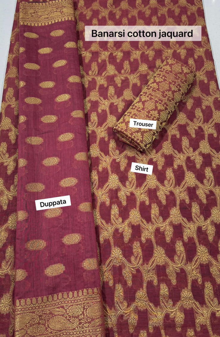 Banarsi Lawn Jacquard- Unstitched - 3pc - BLJ06