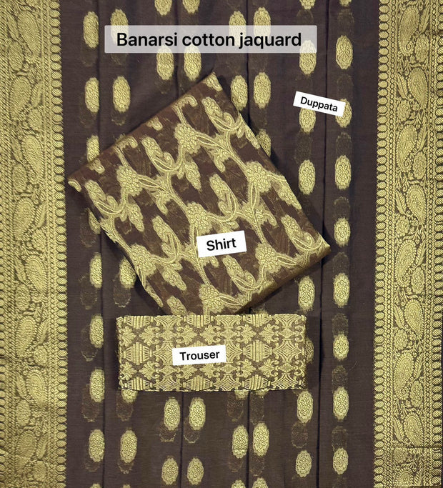 Banarsi Lawn Jacquard- Unstitched - 3pc - BLJ07