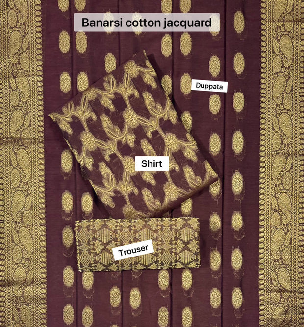 Banarsi Lawn Jacquard- Unstitched - 3pc - BLJ12