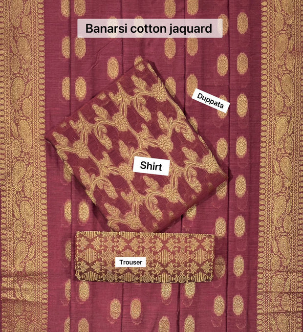 Banarsi Lawn Jacquard- Unstitched - 3pc - BLJ13