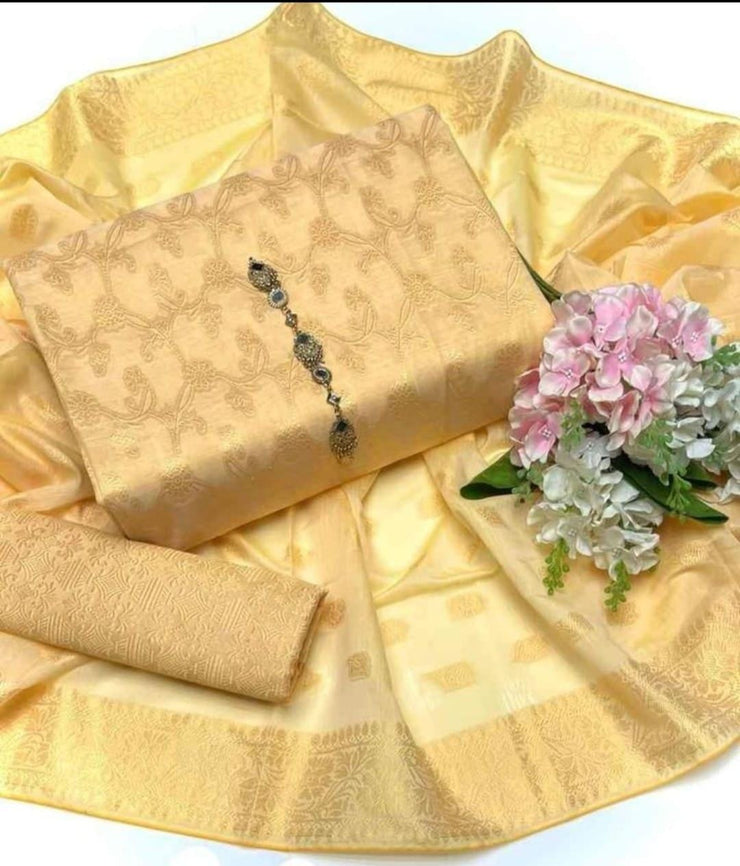 Banarsi Lawn Jacquard- Unstitched - 3pc - BLJ14