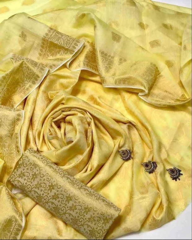 Banarsi Lawn Jacquard- Unstitched - 3pc - BLJ16