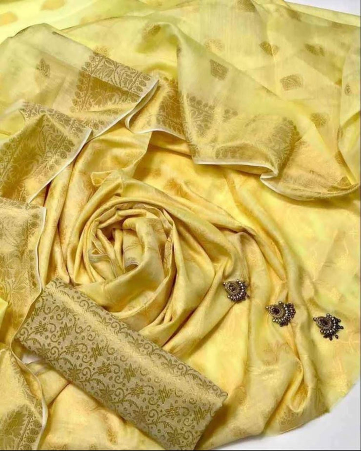 Banarsi Lawn Jacquard- Unstitched - 3pc - BLJ16