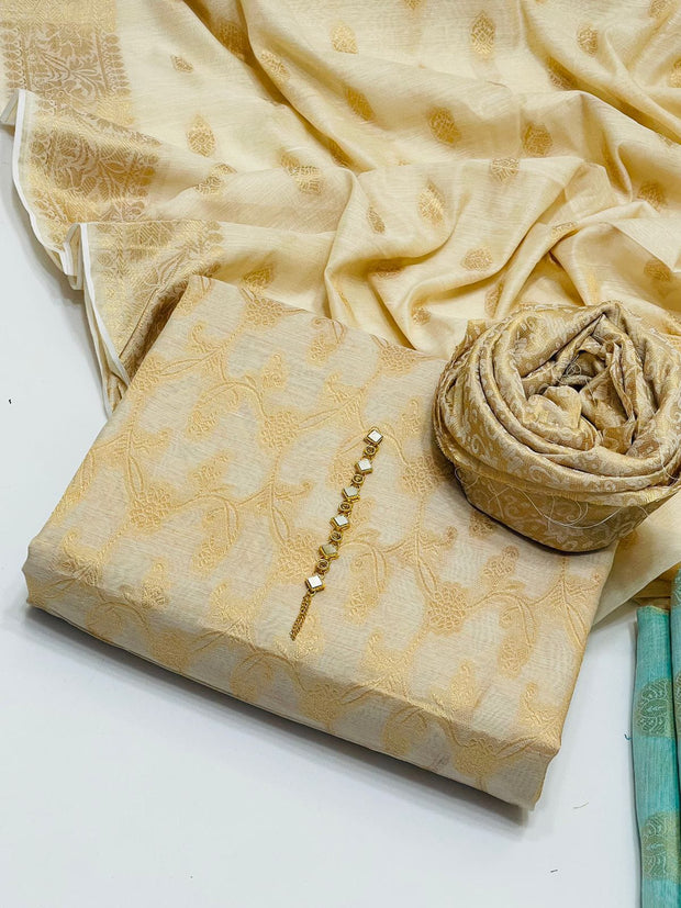 Banarsi Lawn Jacquard- Unstitched - 3pc - BLJ23