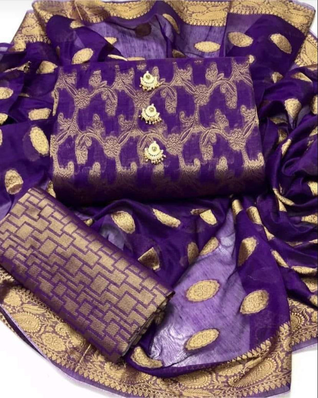 Banarsi Lawn Jacquard- Unstitched - 3pc - BLJ24