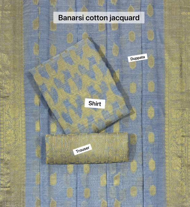 Banarsi Lawn Jacquard- Unstitched - 3pc - BLJ25