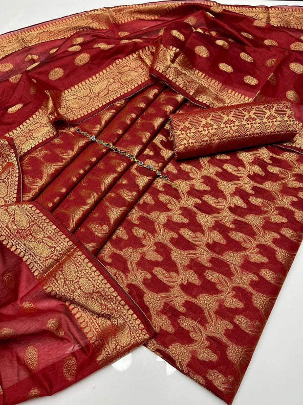 Banarsi Lawn Jacquard- Unstitched - 3pc - BLJ26