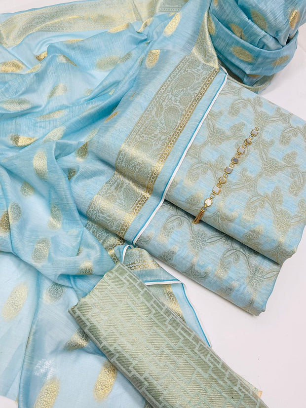 Banarsi Lawn Jacquard- Unstitched - 3pc - BLJ30