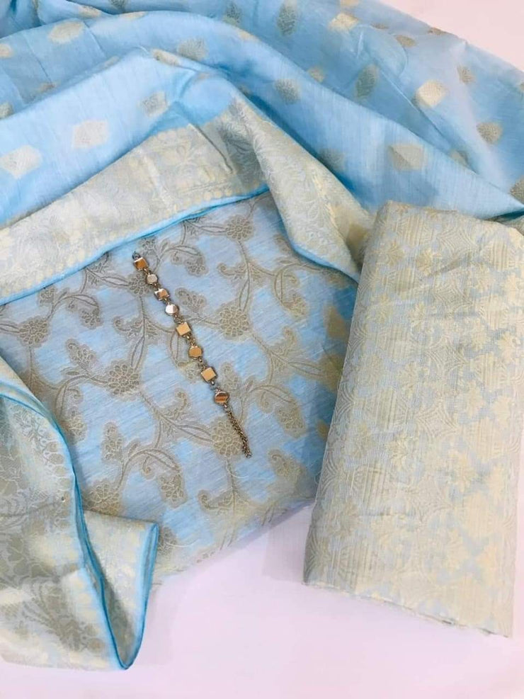 Banarsi Lawn Jacquard- Unstitched - 3pc - BLJ30