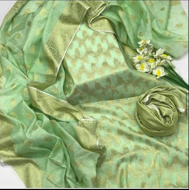 Banarsi Lawn Jacquard- Unstitched - 3pc - BLJ32
