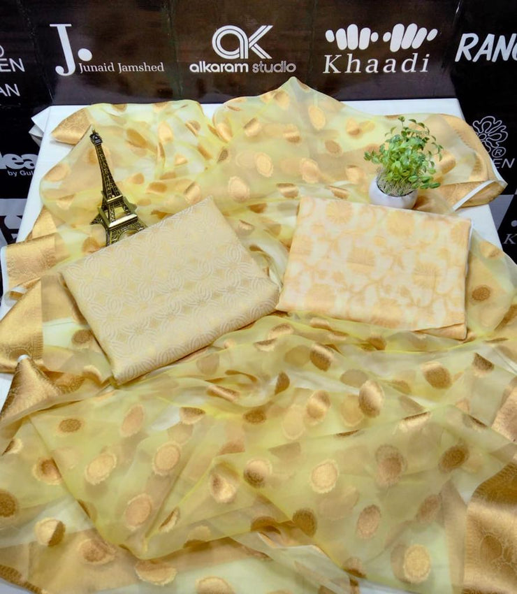 Banarsi Lawn Jacquard- Unstitched - 3pc - BLJ36