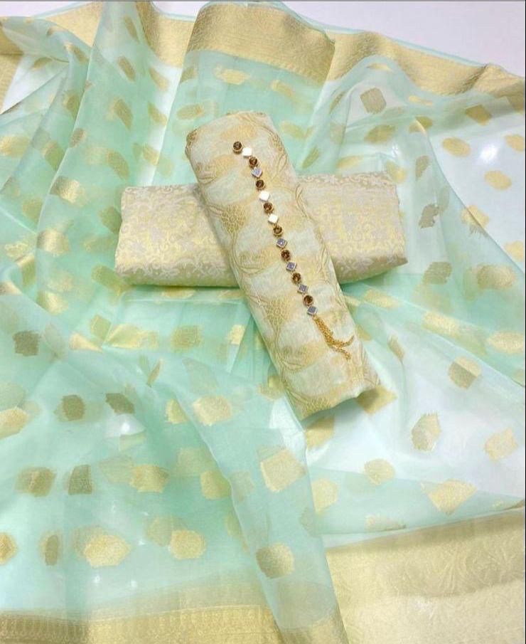 Banarsi Lawn Jacquard- Unstitched - 3pc - BLJ41