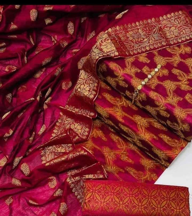 Banarsi Lawn Jacquard- Unstitched - 3pc - BLJ42