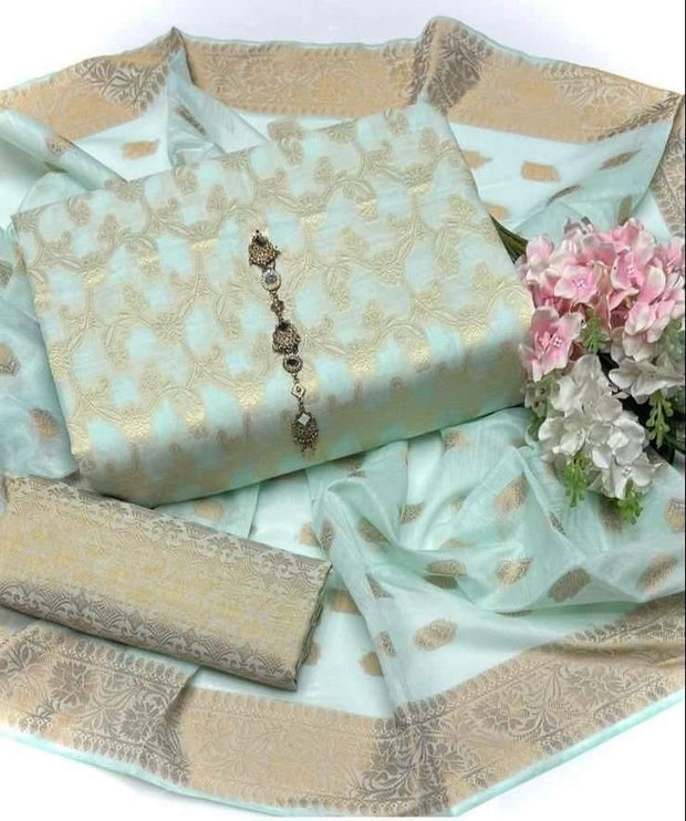 Banarsi Lawn Jacquard- Unstitched - 3pc - BLJ44