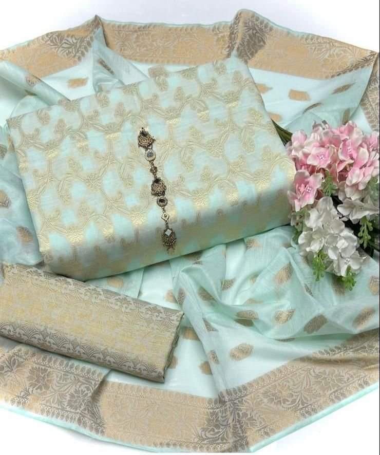 Banarsi Lawn Jacquard- Unstitched - 3pc - BLJ44