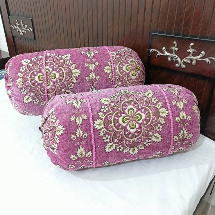 Velvet Jackard Around Pillow Covers-APC-06