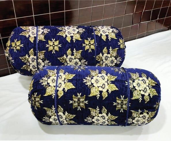 Velvet Jackard Around Pillow Covers-APC-08