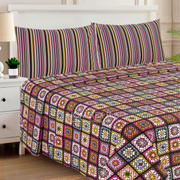 Dexuro Pure Cotton Bed Sheet - King - 3pcs - DBS301