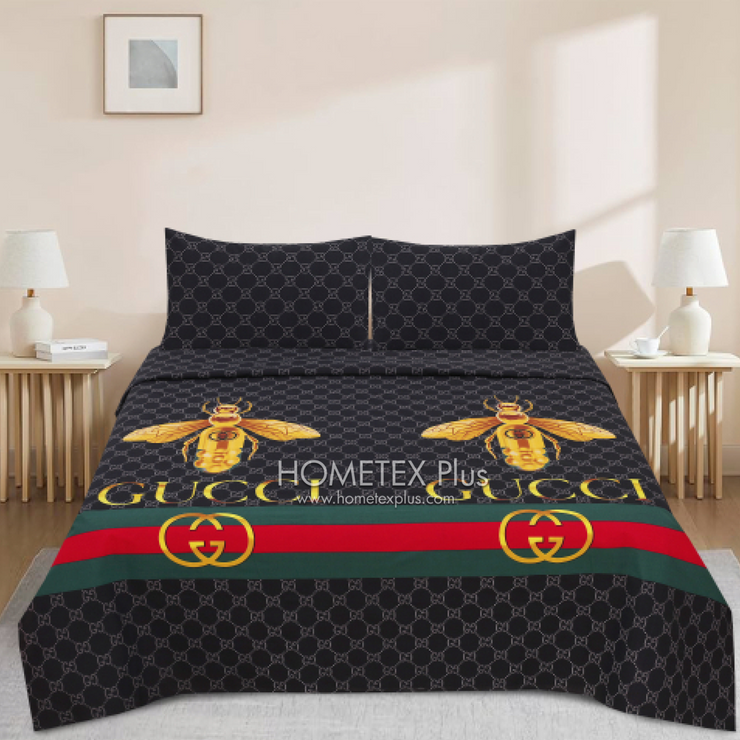 Dexuro Pure Cotton Bed Sheet - King - 3pcs - DBS302