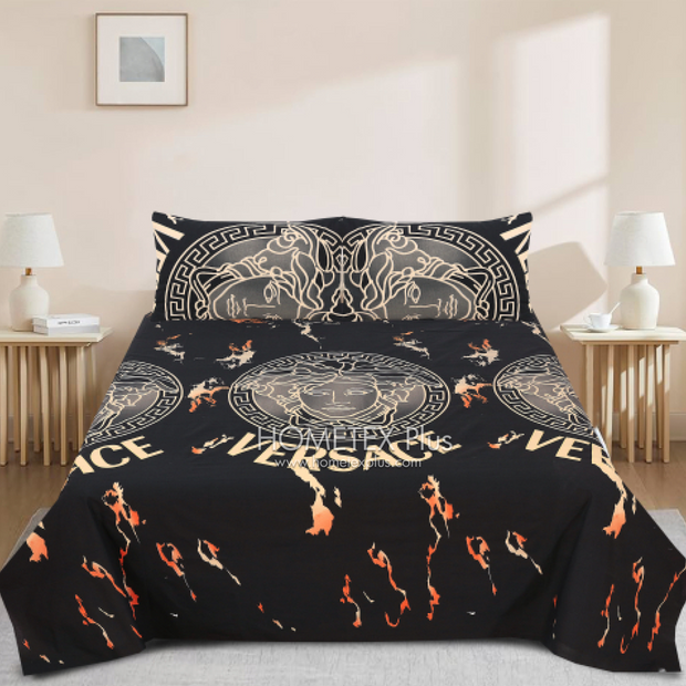 Dexuro Pure Cotton Bed Sheet - King - 3pcs - DBS303