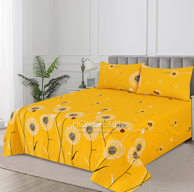 Dexuro Pure Cotton Bed Sheet - King - 3pcs - DBS319