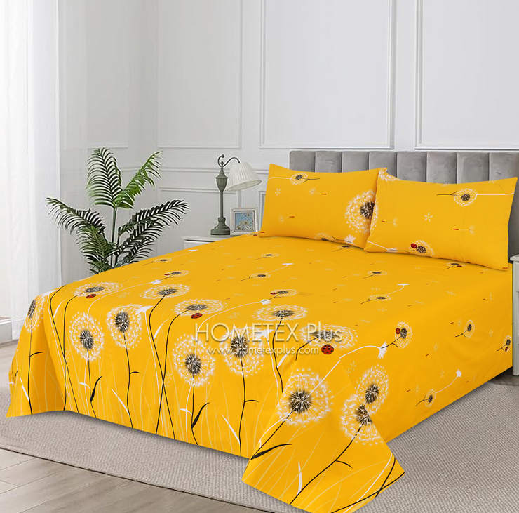 Dexuro Pure Cotton Bed Sheet - King - 3pcs - DBS319