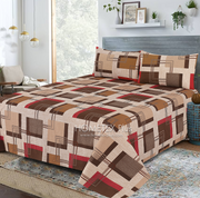 Dexuro Pure Cotton Bed Sheet - King - 3pcs - DBS321