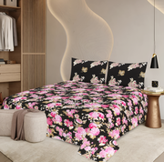 Dexuro Pure Cotton Bed Sheet - King - 3pcs - DBS329