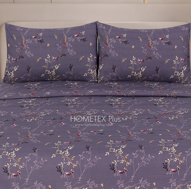 Dexuro Pure Cotton Bed Sheet - King - 3pcs - DBS335