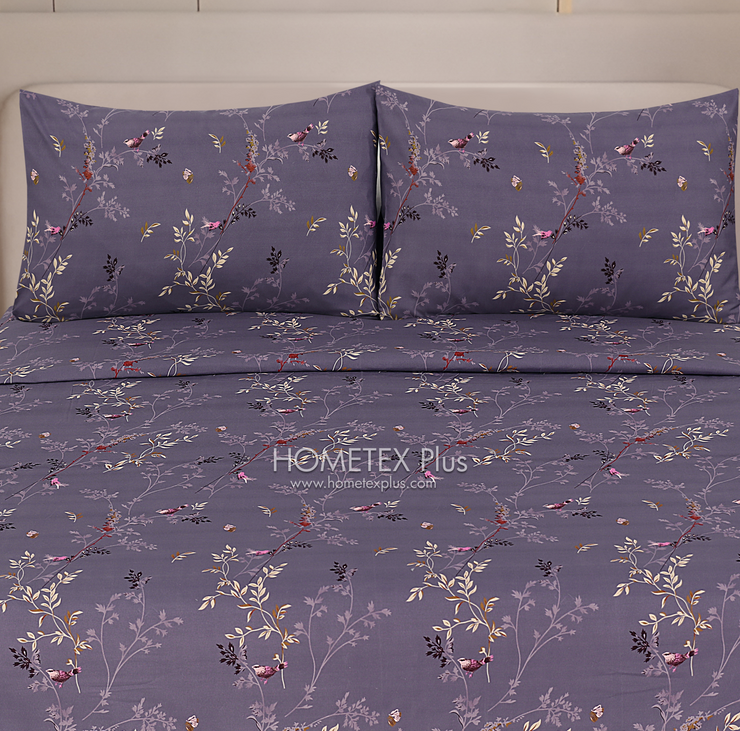 Dexuro Pure Cotton Bed Sheet - King - 3pcs - DBS335