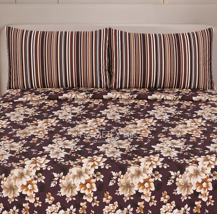 Dexuro Pure Cotton Bed Sheet - King - 3pcs - DBS336