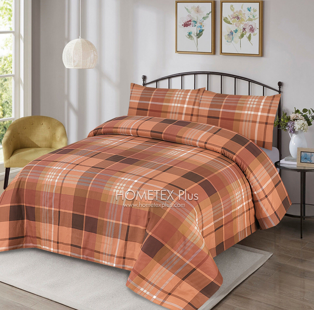 Dexuro Pure Cotton Bed Sheet - King - 3pcs - DBS340