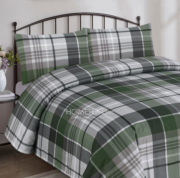 Dexuro Pure Cotton Bed Sheet - King - 3pcs - DBS341