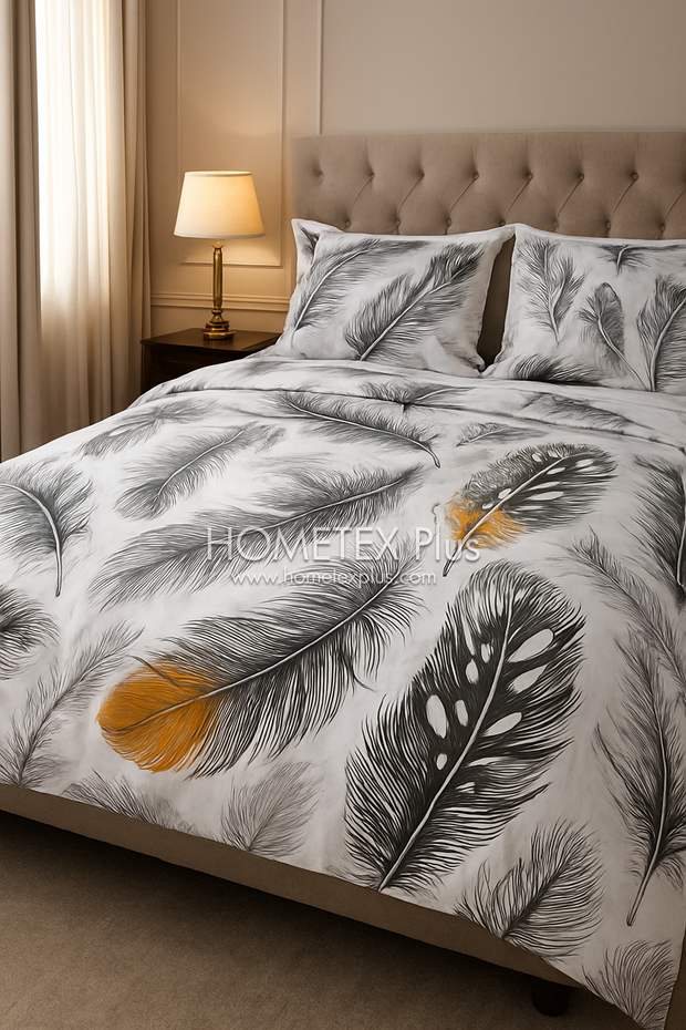 Dexuro Pure Cotton Bed Sheet - King - 3pcs - DBS346