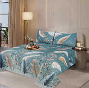 Dexuro Pure Cotton Bed Sheet - King - 3pcs - DBS348