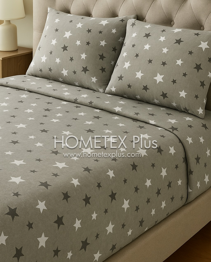 Dexuro Pure Cotton Bed Sheet - King - 3pcs - DBS356