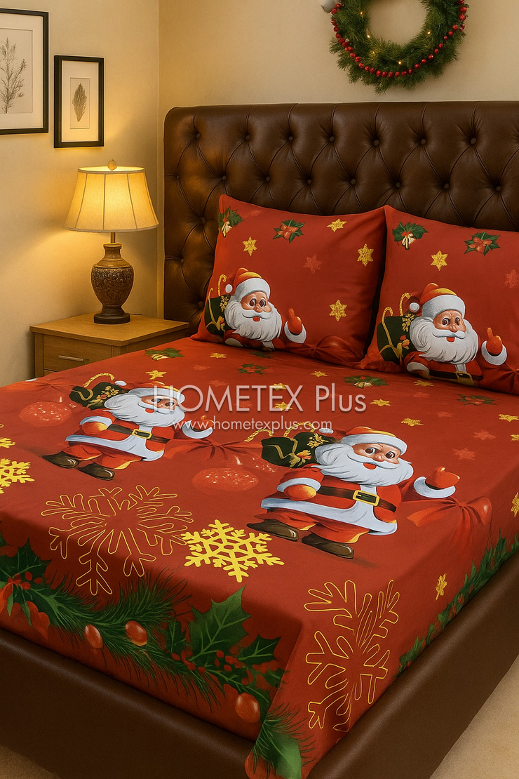 Dexuro Pure Cotton Bed Sheet - King - 3pcs - DBS360