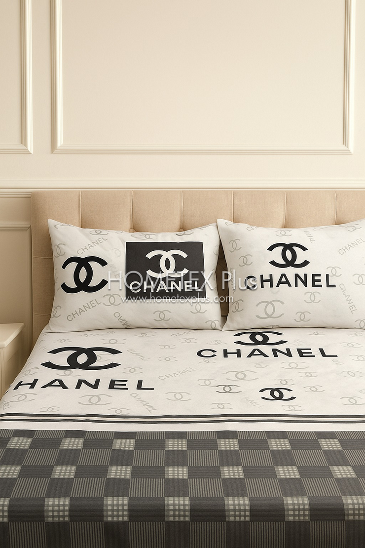 Dexuro Pure Cotton Bed Sheet - King - 3pcs - DBS361