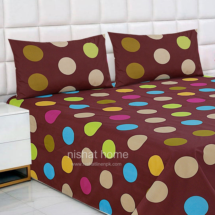Dexuro Pure Cotton Bed Sheet - King - 3pcs - DBS229