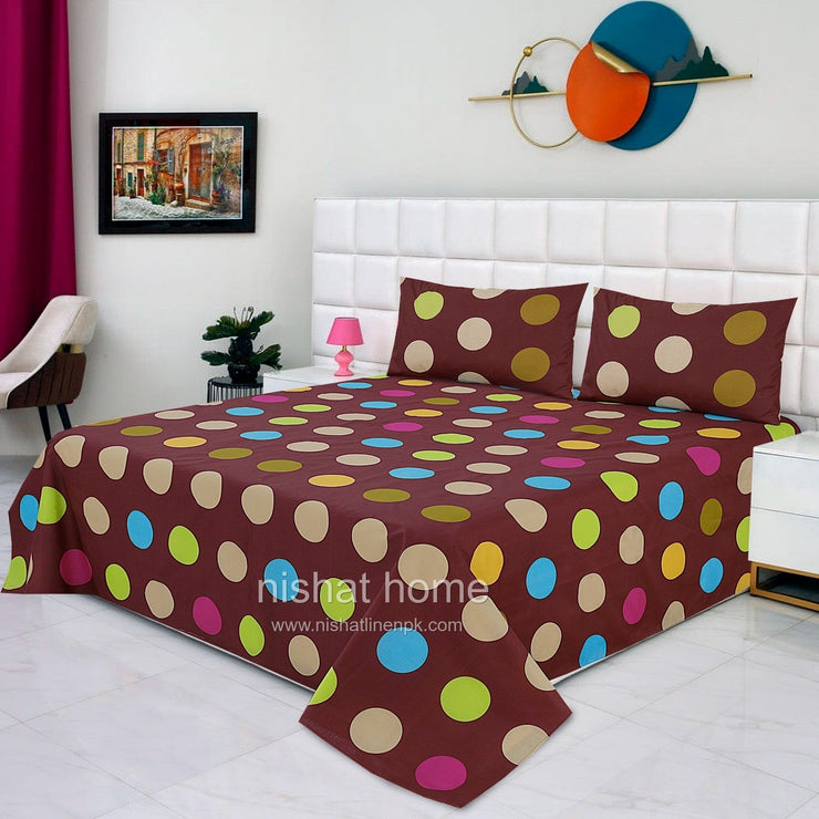 Dexuro Pure Cotton Bed Sheet - King - 3pcs - DBS229